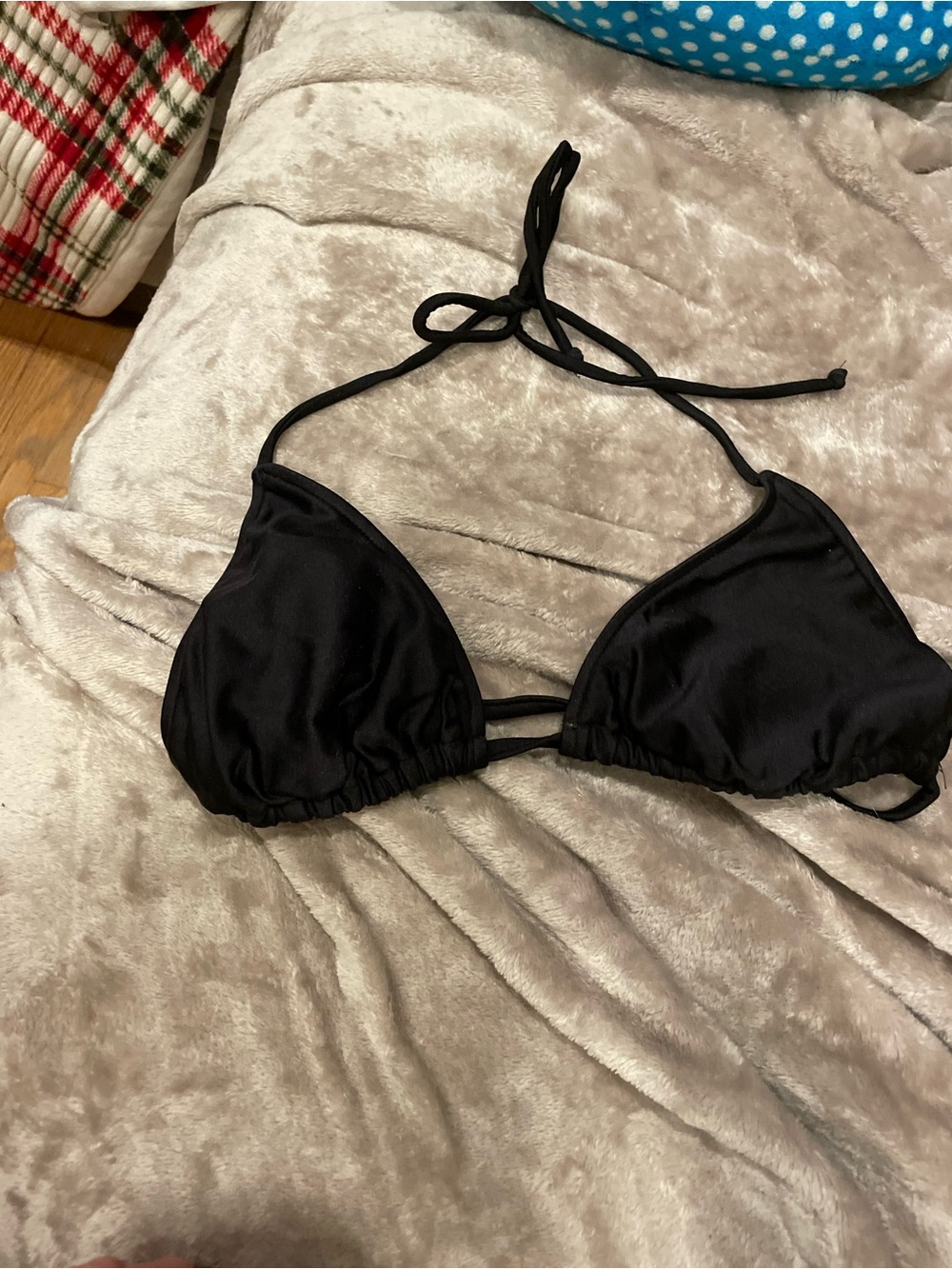 Vintage 90s Classic Black Triangle Bikini Top